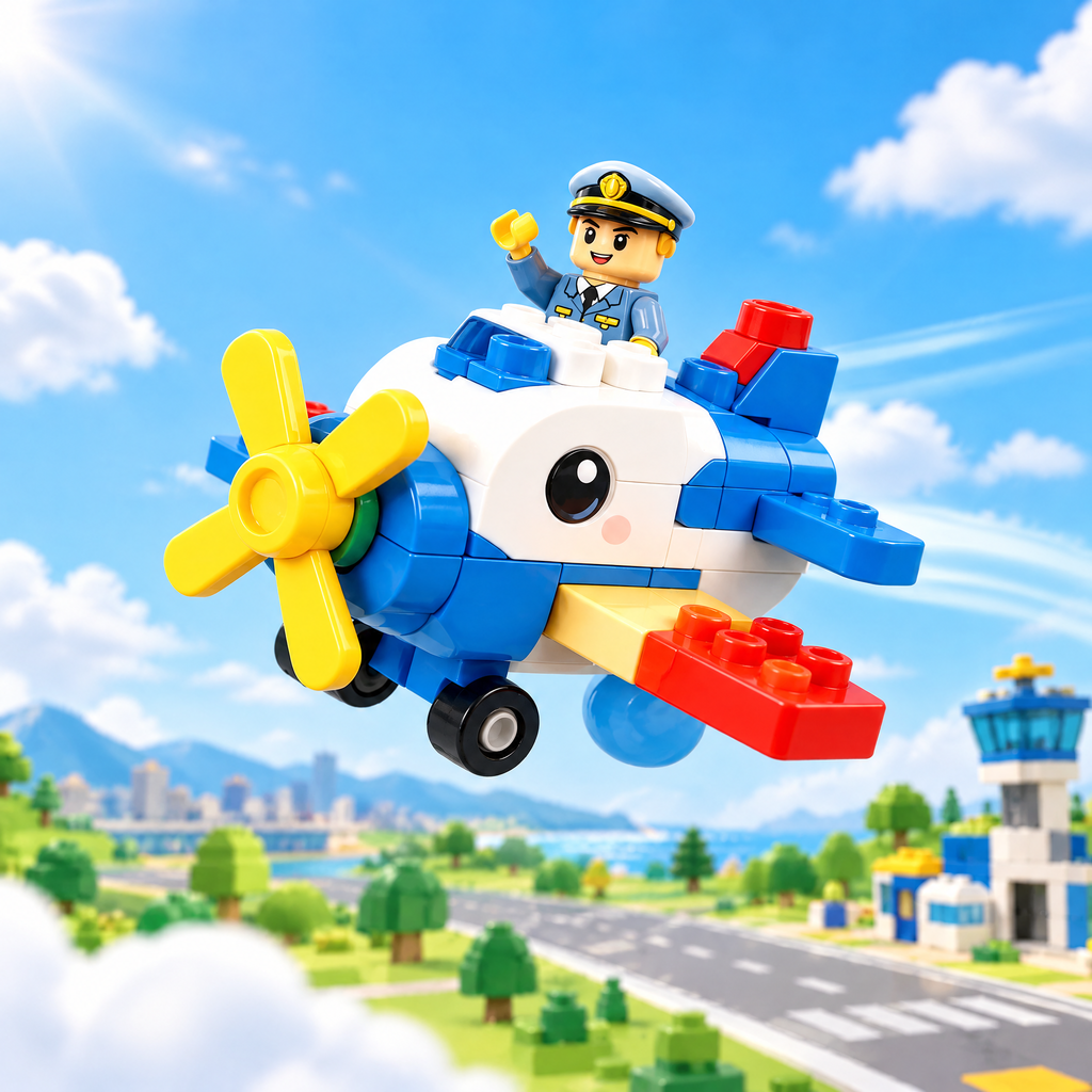 Xevqari™ Sky Adventure Airplane Building Block Set