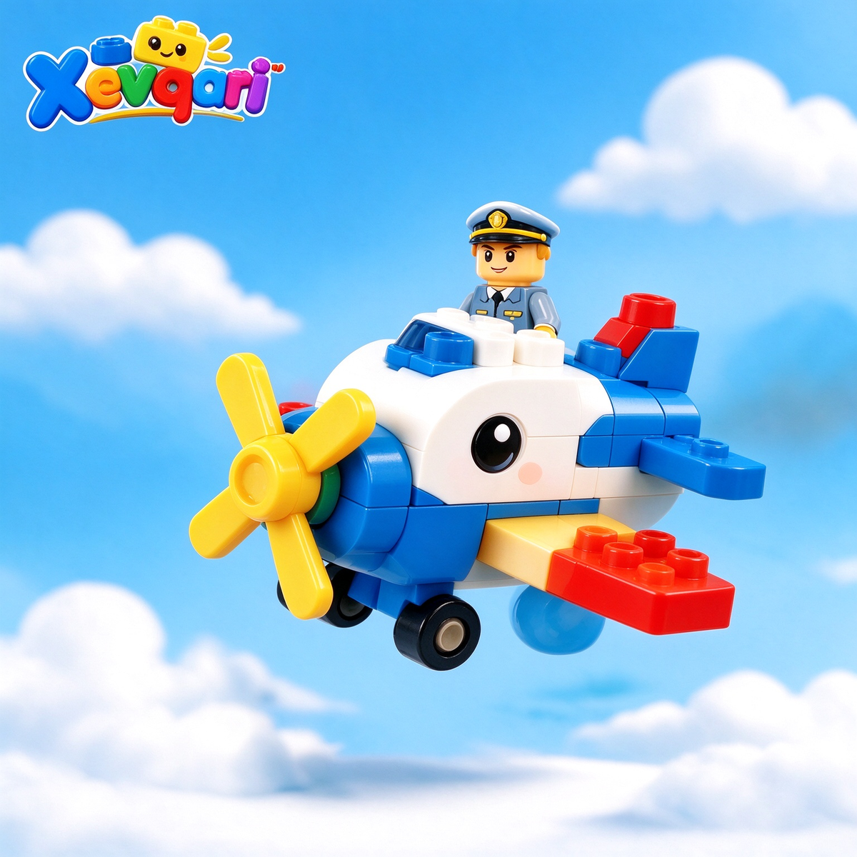 Xevqari™ Sky Adventure Airplane Building Block Set
