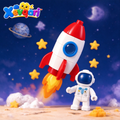Xevqari™ Space Rocket & Astronaut Building Block Set