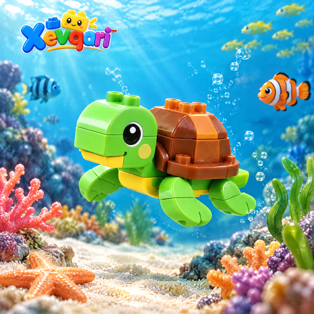 Xevqari™ Little Ocean Turtle Building Block Set