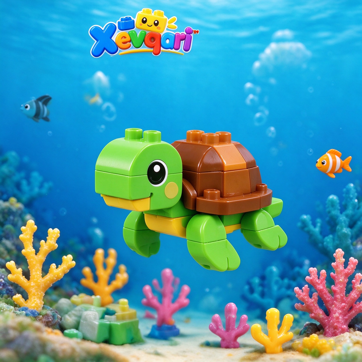 Xevqari™ Little Ocean Turtle Building Block Set